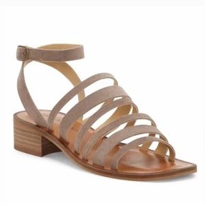 Lucky Brand Firola Strappy Sandals Taupe Size 9.5 M EUC